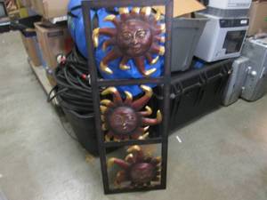 lot 82 image: (FS) Metal Wall Decor Suns 14 14 ...