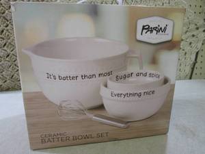 lot 106 image: (BS) Parini Ceramic Batter Bowl Set...