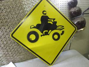 lot 128 image: (F-2) ATV Road Sign 32 34 Across ...