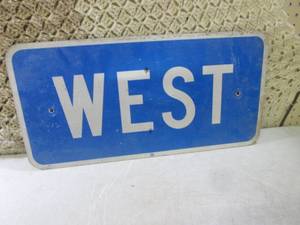 lot 165 image: (FS) WEST Street Sign 24 x 12...