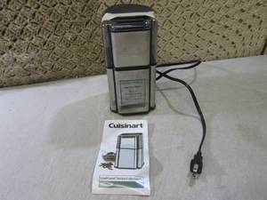 lot 174 image: (CS) Cuisinart Stainless Coffee Gri...