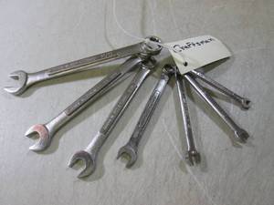 lot 192 image: (E-1) 7pc Craftsman Standard Wrench...