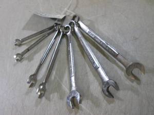 lot 193 image: (E-1) 7pc Craftsman Metric Wrenches...