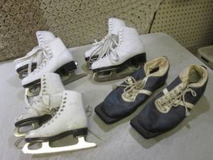 lot 226 image: (RMC) 3 Pair of Ice Skates and Vint...
