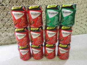 lot 296 image: (B-2) 12 Containers Trident Gum Pas...