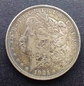 lot 3 image: 1921-D Morgan Dollar