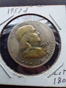 lot 22 image: 1957-D Franklin Half Dollar
