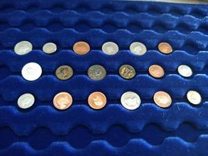 lot 38 image: Partial Set of US Coins in Miniature