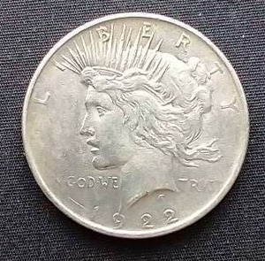 lot 45 image: 1922 Peace Dollar