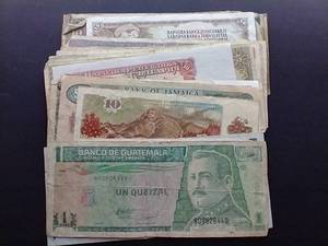 lot 56 image: Huge Lot of 24 Foreign Currency Notes