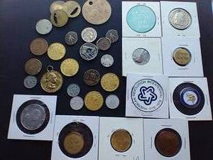 lot 73 image: Huge Lot of Small Tokens