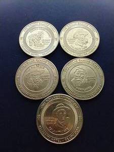 lot 79 image: 5 Celebrity Hotel Tokens