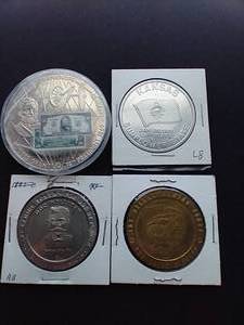 lot 83 image: 4 Large Tokens  Medals