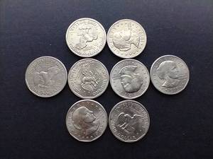 lot 96 image: 8 Susan B. Anthony Dollars