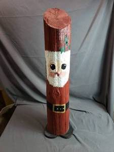 Telephone Pole Santa Decoration