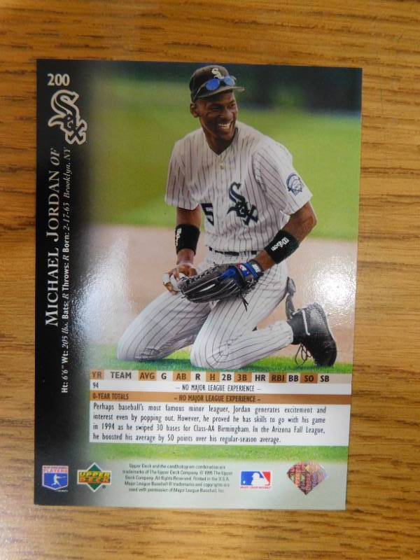 lot 70 image: 1995 Upper Deck Michael Jordan & Harry Carey CL
