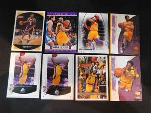 lot 20 image: (8) Kobe Bryant Basketball card Lot-