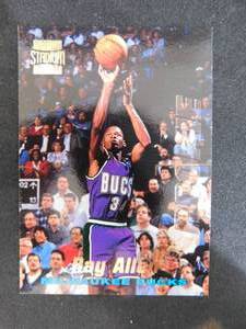 lot 29 image: 1996-97 Topps Stadium Club Ray Allen Rookie Card #R5
