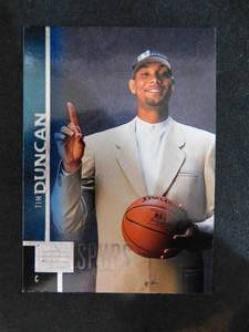 lot 39 image: 1997-98 Upper Deck Tim Duncan Rookie Card #114