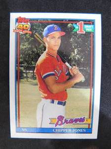 lot 50 image: 1991 Topps Chipper Jones Rookie card #333