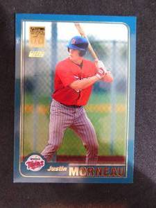 lot 63 image: 2001 Topps Justin Morneau Rookie Card #T235
