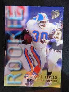 lot 75 image: 1995 Ultra Terrell Davis Rookie Card #430