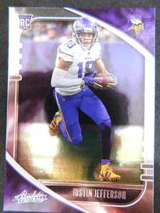lot 103 image: 2020 Absolute Justin Jefferson Rookie Card #168