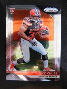 lot 109 image: 2018 Panini Prizm Nick Chubb Rookie Card #213