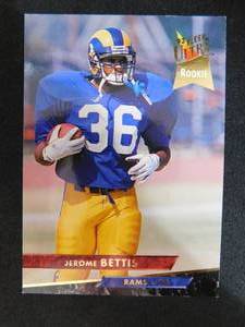 lot 112 image: 1993 Ultra Jerome Bettis Rookie Card #232