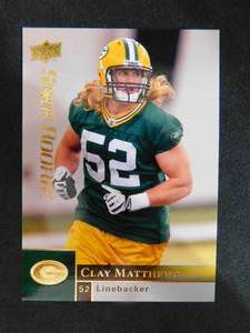 lot 115 image: 2009 Upper Deck Clay Matthews Rookie Card #203