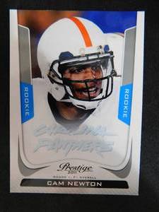 lot 117 image: 2011 Prestige cam Newton Rookie card #214