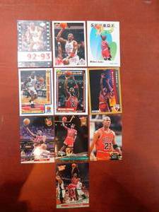 lot 123 image: (10) Michael Jordan Basketball Cards - Player Lot - GOAT
