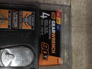 GEARWRENCH 14 in., 38 in. and 12 in. Drive 90-Tooth Flex-Head Teardrop Ratchet Set (4-Piece)