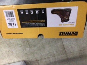 DEWALT Mens Titanium Waterproof Work Boots - Steel Toe - Brown Size 11.5(W)