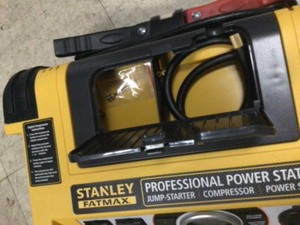 Stanley 1400 Peak 700 Instant Amp Portable Car Jump Starter with 500-Watt Inverter and 120 PSI Air Compressor