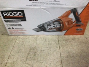 RIDGID 18V Cordless Hand Vacuum (Tool Only) with Crevice Nozzle, Utility Nozzle and Extension Tube