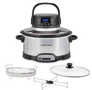 lot 11 image: NEW Hamilton Beach 2 in 1 Air Fry Slow Cooker