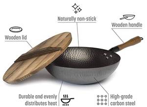 lot 15 image: NEW Goodful Carbon Steel Wok