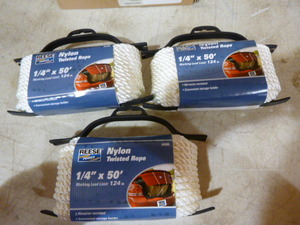lot 150 image: 3 Spools of Reese Nylon Twisted Rope