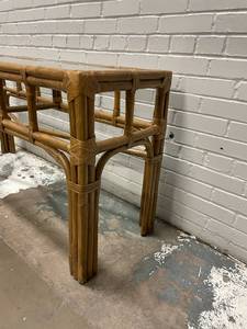 lot 3 image: Bamboo Glass Top Sideboard
