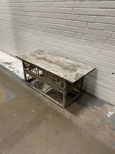 lot 7 image: Large Chinese Bamboo Low Table 19 c.