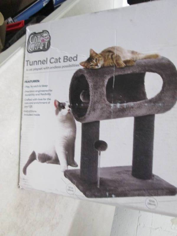 cat craft tunnel cat bed open box ...