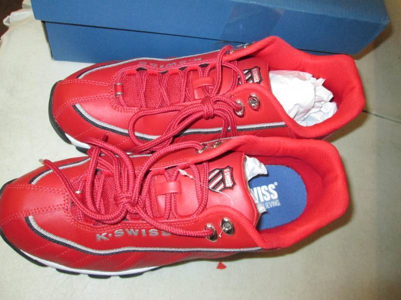 k-swiss mens size 9.5 red shoes ope...