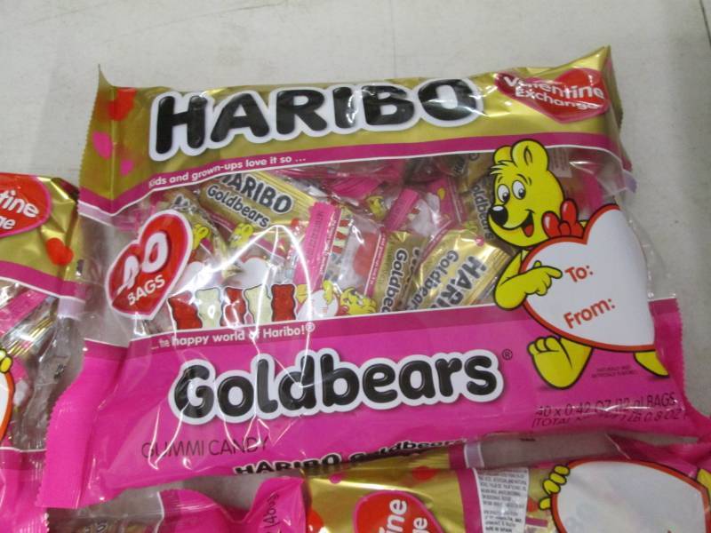 5 bags of Haribo 40 valentine excha...