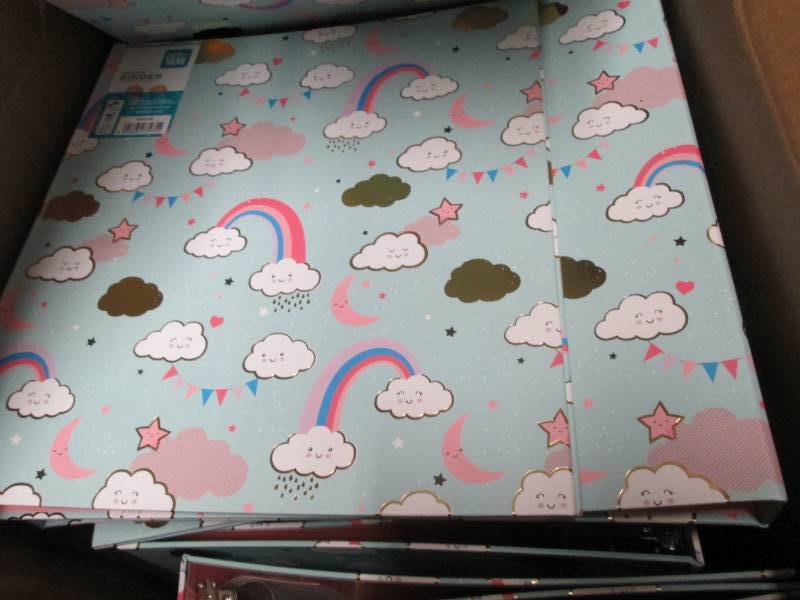 Box of 3 ring binders...