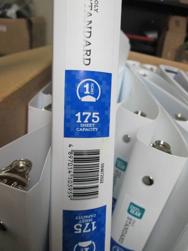 Box of 3 ring binders...