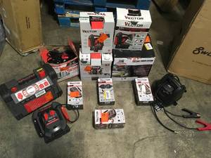 Lot of assorted Power Stations and Battery Chargers various brands models and conditions see pictures