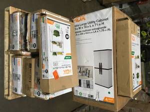 Pallet with assorted HDX Utility Storage Units open boxes customer returns various conditions see pictures