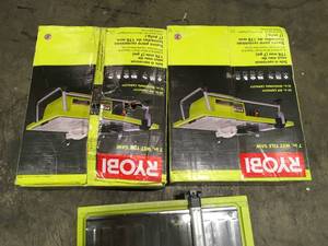 Lot of Ryobi 7 in Tile Saws used customer returns see pictures