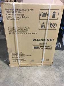 Husky Regular Duty Welded 24-Gauge Steel 1-Drawer 2-Door Garage Base Cabinet in Black (24 in. W x 33 in. H x 16 in. D) not used see pictures